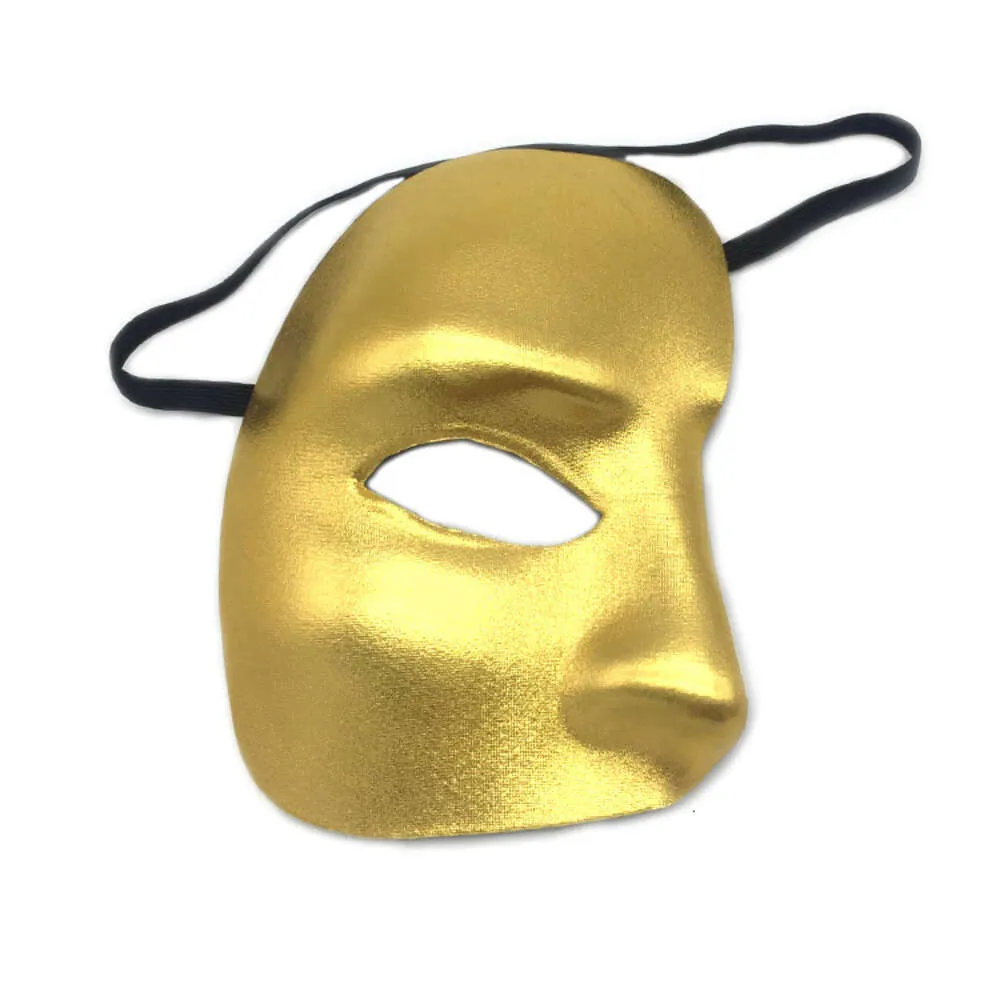 Maschera Mezza faccia sinistra Fantasma della notte Opera Uomo Donna Maschere Festa in maschera Maschere da ballo in maschera Forniture festive di Halloween F021