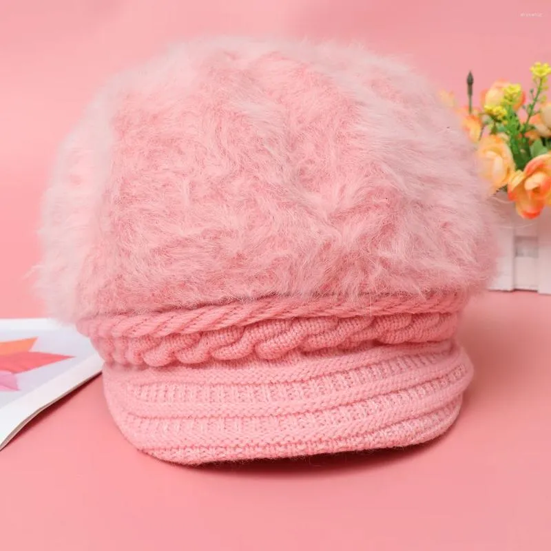 Berets Knit Hat Women Woman Korean Version Knitted Warm Hair Cap Beautiful Miss