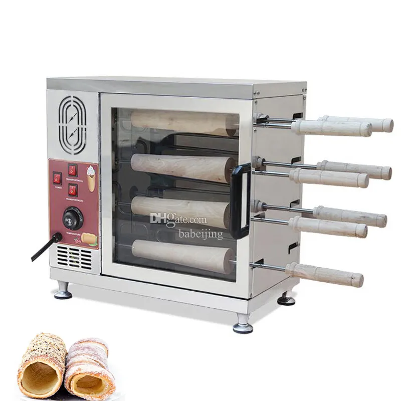 Stainless Steel Chimney Cake Machine Electric Chimney Bread Roll Baking Machine Kurtos Kalacs Making Oven