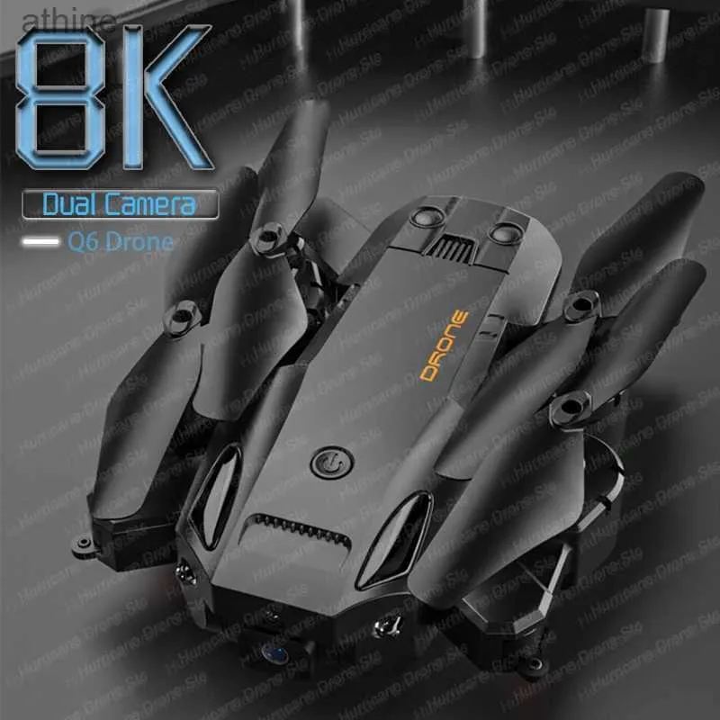 Drones Novo Q6 GPS Drone 8K Profissional Câmera Dupla 5G Wifi Obstacle Evite Quadcopter Controle Remoto Distância 1000M Presente Brinquedo YQ240129