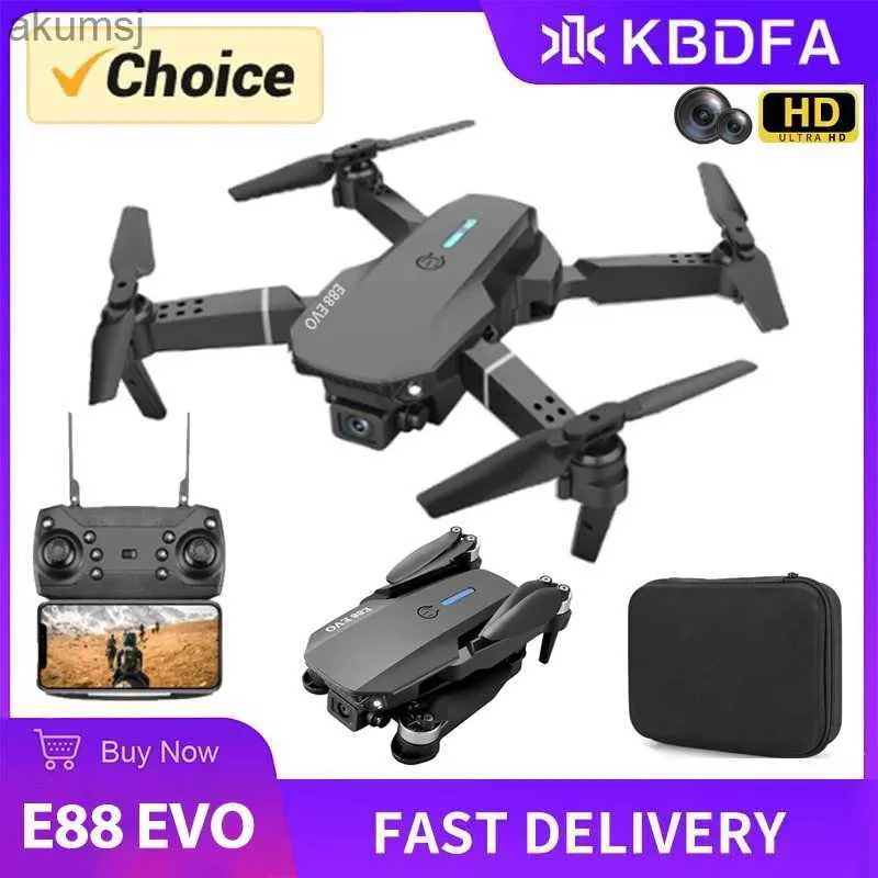 Дроны KDBFA 2023 Новый E88 EVO WIFI FPV Дрон Широкоугольная камера HD 1080P Высота удержания RC Складной квадрокоптер DRON Вертолет Игрушки Подарок YQ240129