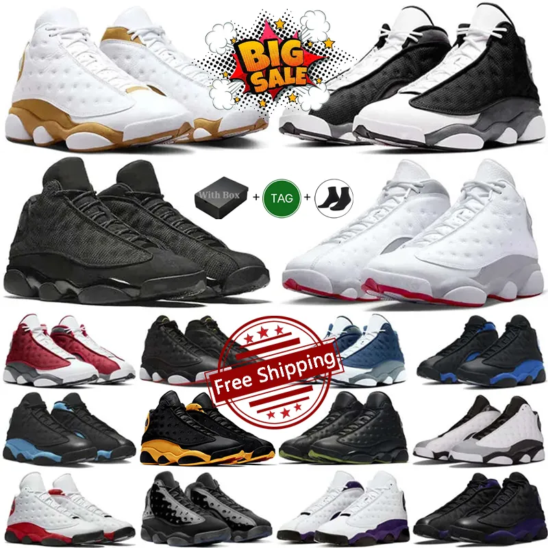 Jumpman 13 13S Black White Flint Cat Wheat Celestine University Blue Wheat Bred Court Purple Starfish Han fick Game Hyper Royal Basketball Shoes Men Trainers Sneakers