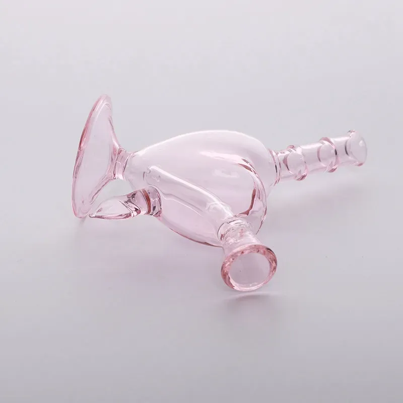 Cool Colorful Pink Purple Pyrex Thick Glass Pipes Bubbler Filter Portable Heart Dry Herb Tobacco Preroll Rolling Cigarette Cigar Bong Holder Waterpipe Love Smoking