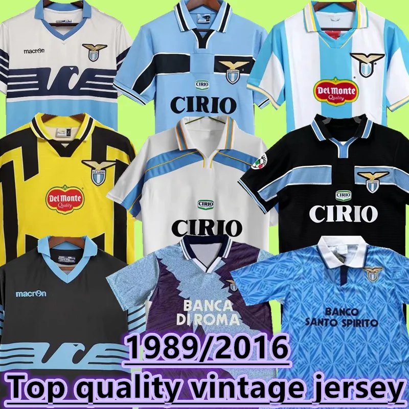 1998 1999 2000 2001 Lazio Retro voetbaltruien Vieri Salas Mihlovic Veron Stankovic Mancini Nesta Nedved Inzaghi Classics Vintage voetbalhemd