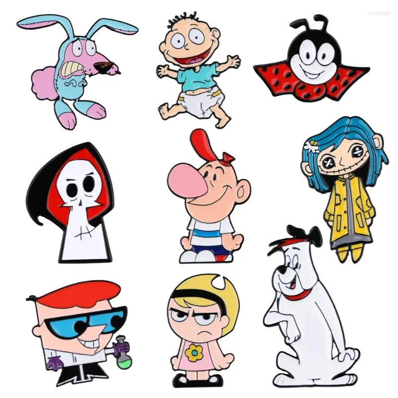 Brooches MD3086 90's Cartoon Character Collection Lapel Pins Enamel Pin For Clothes Badges On Backpack Cosplay Decorative Jewelry Gifts