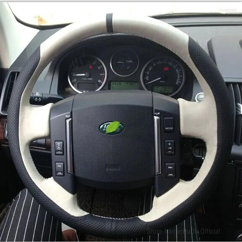 Steering Wheel Cover Genuine Alcantara Leather for Land Rover Range Rover Sport Vogue Evoque Freelander 2024 Interior Accessories