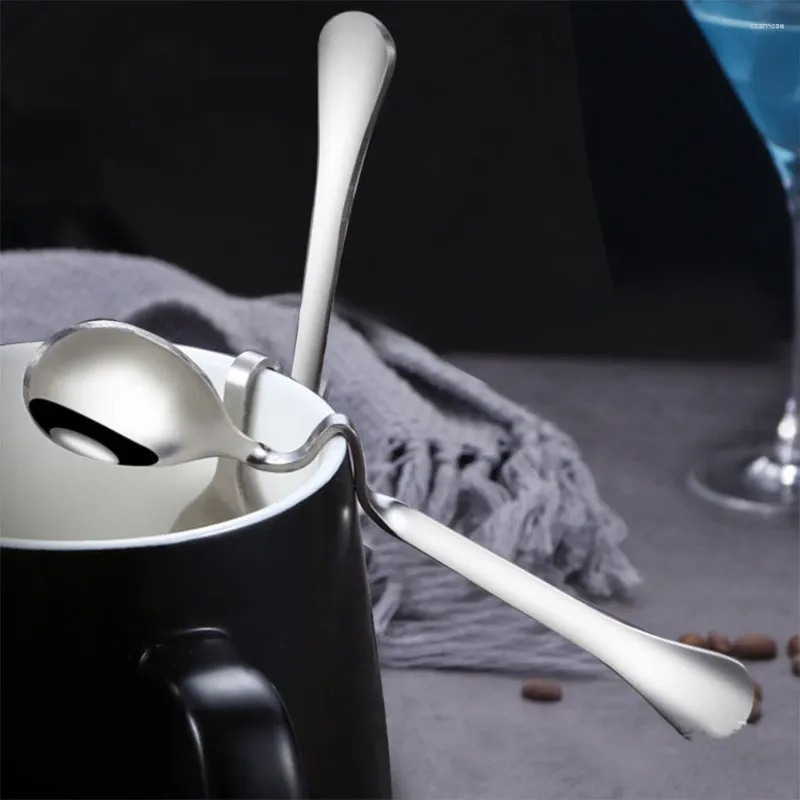Scolle di caffè da 4 pezzi da tavolo in acciaio inossidabile cucchiaio appiccicoso cucchiaio che mescola dessert per la casa per mescolare utensili da portata cupioni miele