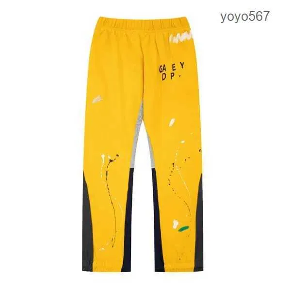 Pantalons pour hommes Graffiti Galleryse Depts Femmes Pantalons de survêtement Galeries Dept Lettre mouchetée Imprimer Mans Couple Lâche Polyvalent Casual Droite 6 1omg