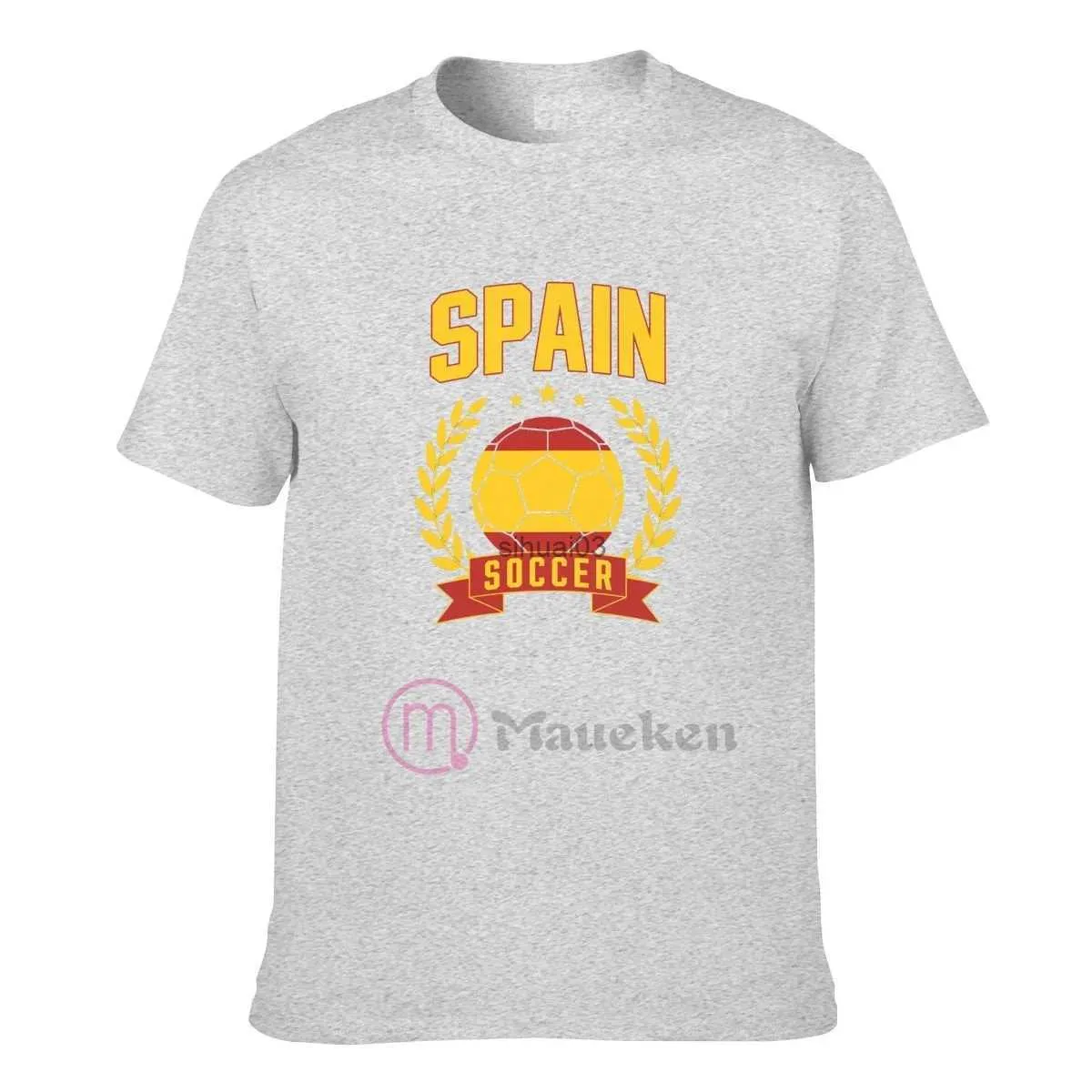 メンズTシャツ2022スペインサッカーTシャツカントリーメンズ女性サッカーTシャツヒップホップジャージートップコットンティー