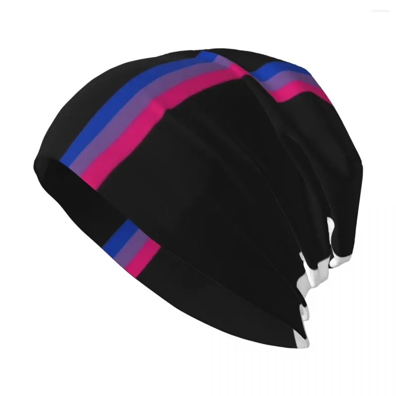 Береты Bi Pride Flag Минималистичная вязаная шапка с капюшоном Кепка Snapback для мужчин и женщин