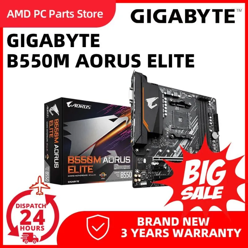 اللوحات الأم Gigabyte B550M Aorus Elite Motherboard AMD Ryzen B550 Socket AM4 DDR4 128GB PCI-E 4.0 M.