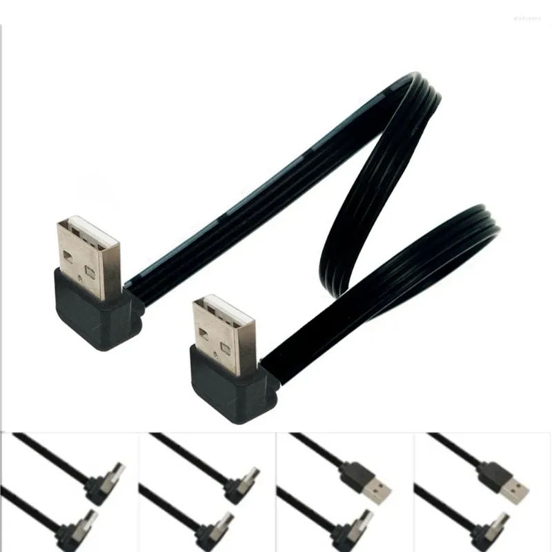 Cavo maschio a connettore USB 2.0 Giunto accoppiatore Estensione Cavo adattatore dati Cavo ad angolo retto 90 gradi 0,2 m