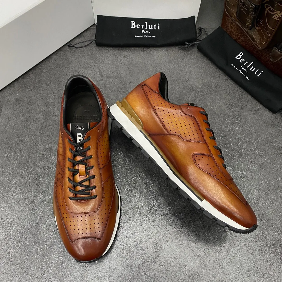 小物 BERLUTI Wholesale Berluti Mens Leather Sneakers Top Berluti New Fast