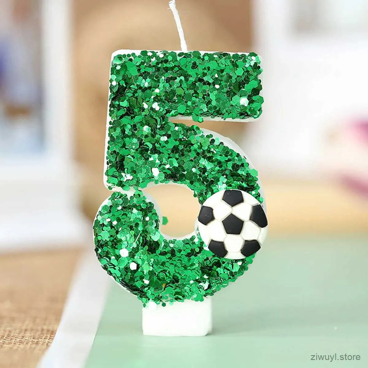 2PCS Candles Football Cake Candles Decoration Soccer Ball Birthday Party Supplies for Kids Toy Gifts Home Decoration Anniversary Cake Candle