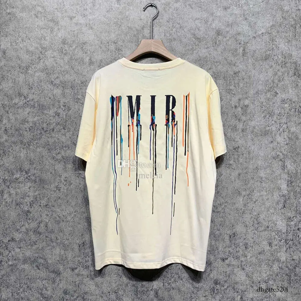 Amirri Pull Ami TシャツAmis Shirt Men Designer New Womens Mens Colors Teesレタープリントトップ