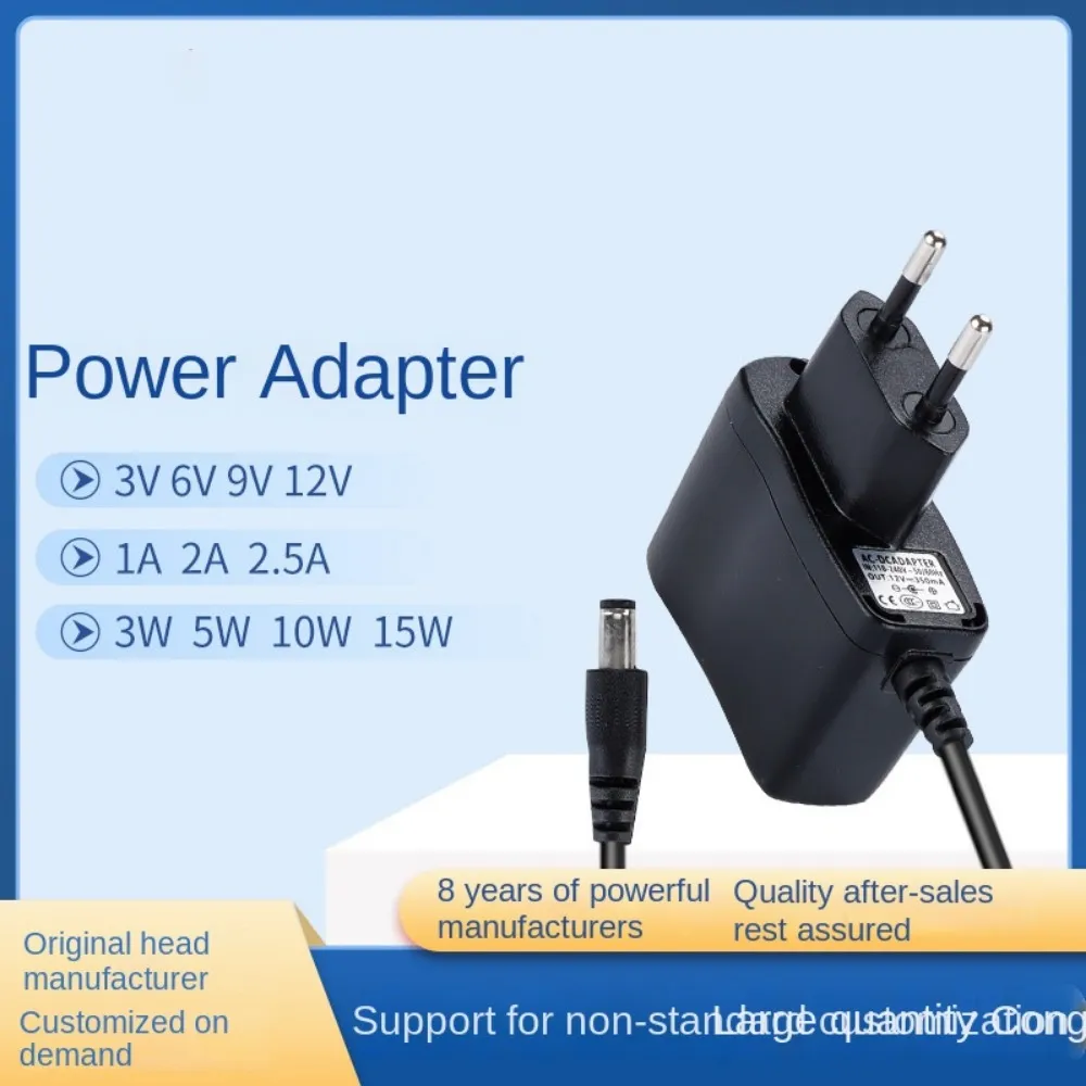 Adaptador de energia padrão europeu 12V1A, fonte de alimentação de áudio e DVD móvel, adaptador de energia EVD portátil para TV