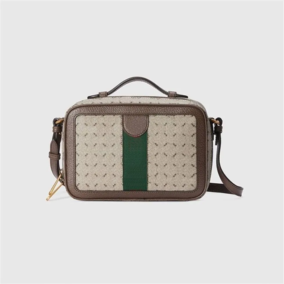 Cameratas Schoudertassen Dames Handtas Portemonnee Canvas Echt leer Patchwork Rood Groen Strip Crossbody Tassen Rits Koppeling Kofferbak B2939