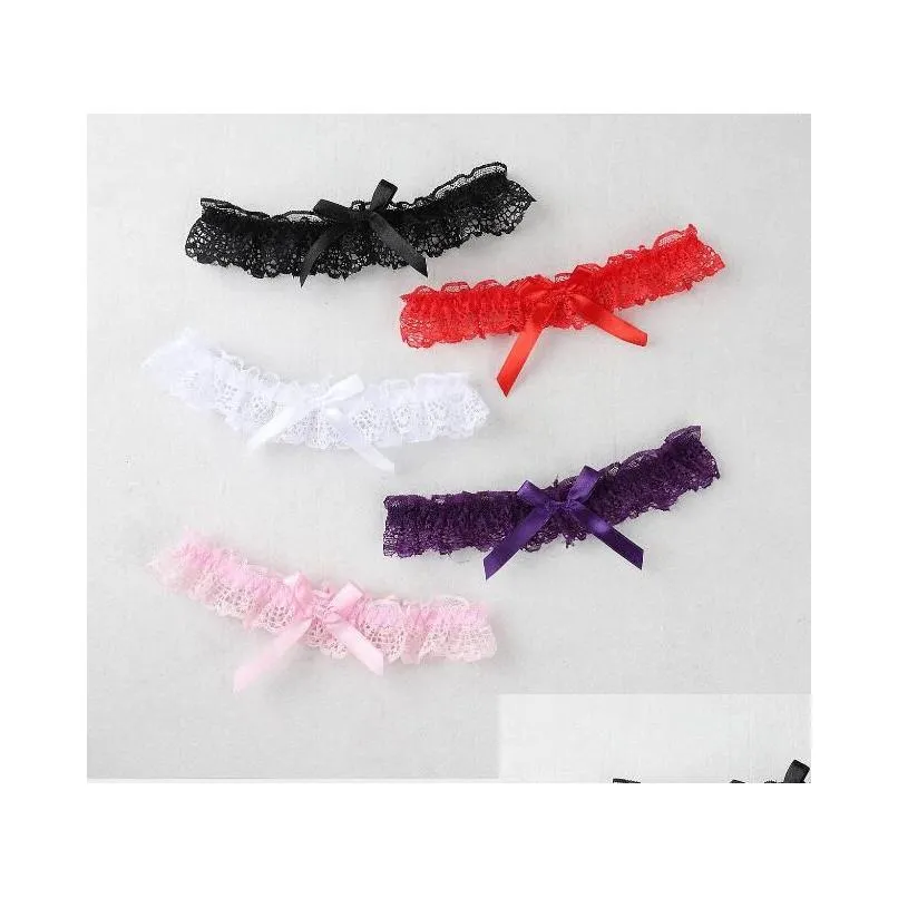 Outros acessórios de moda Lace Princesa Vento Coxa Anel Garter Belt Vestido De Noiva Perna Flores Drop Delivery Otpvc