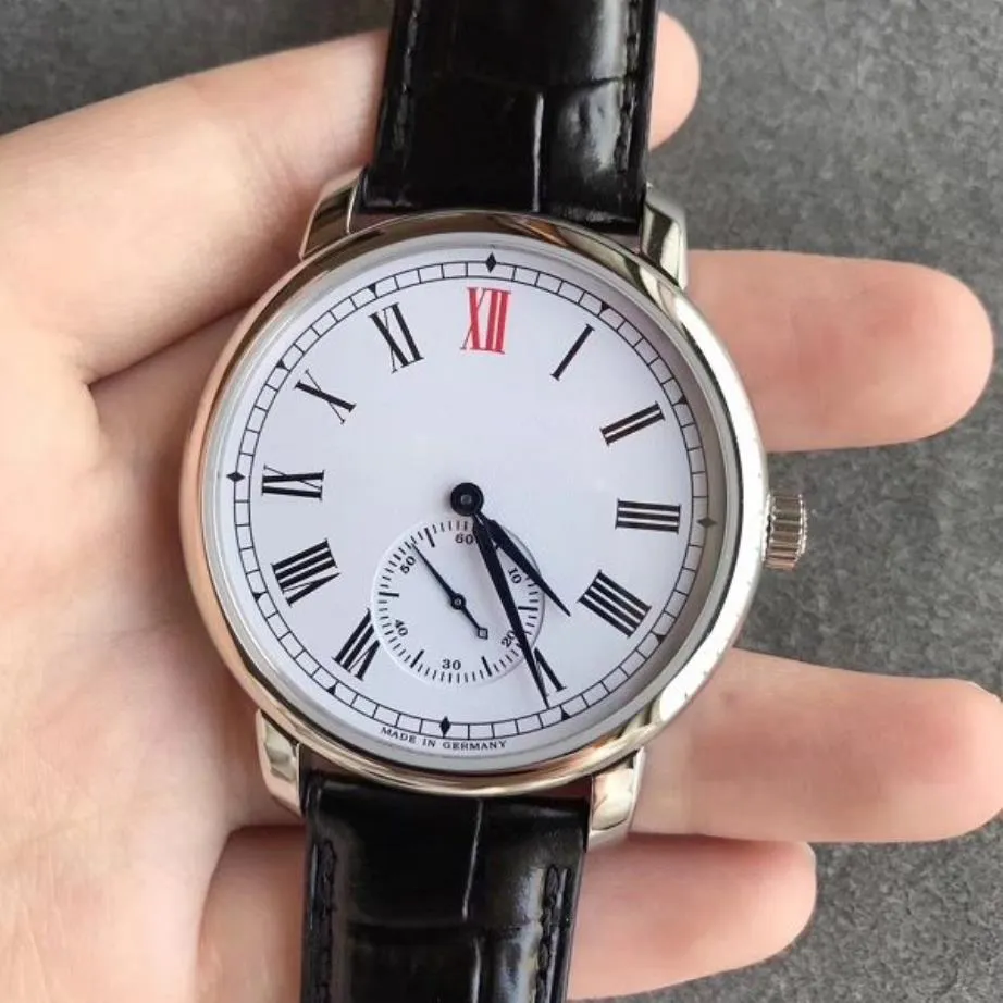 40mm ince iş gündelik erkek izleme manuel el sargısı 1815 235 032 klasik regülatör orijinal deri kayış a 88275 233 yapımcılar w289i