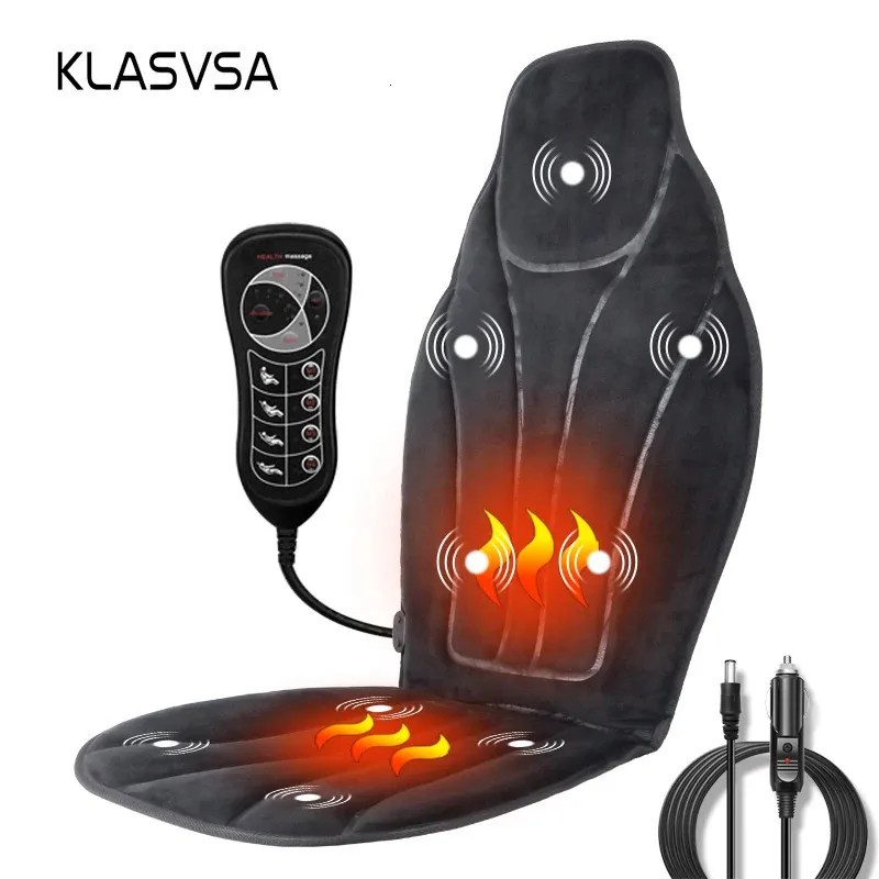 KLASVSA Verwarming Nekmassage Stoel Voor Achterbank Auto Home Office Massager Trillen Kussen Nek Ontspanning 240119