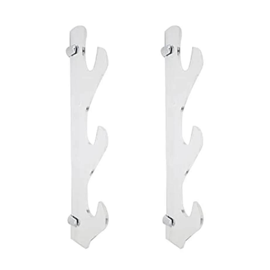 Haczyki Rails 1Pair Portable Decor Home Decor do Katana łatwy instalacja stojak na wyświetlacz ze śrubą uniwersalną na ścianie montowany na ścianie Acryl Sword Rack333f