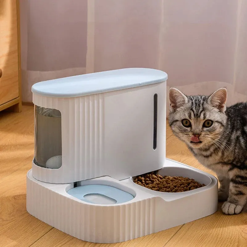 Feeders 3l Pet Cat Food Bowl Dog Automatyczna podajnik z suchą żywnością Kot pitną wodę miska na dużą pojemność Puppy Feeding Water Bowl