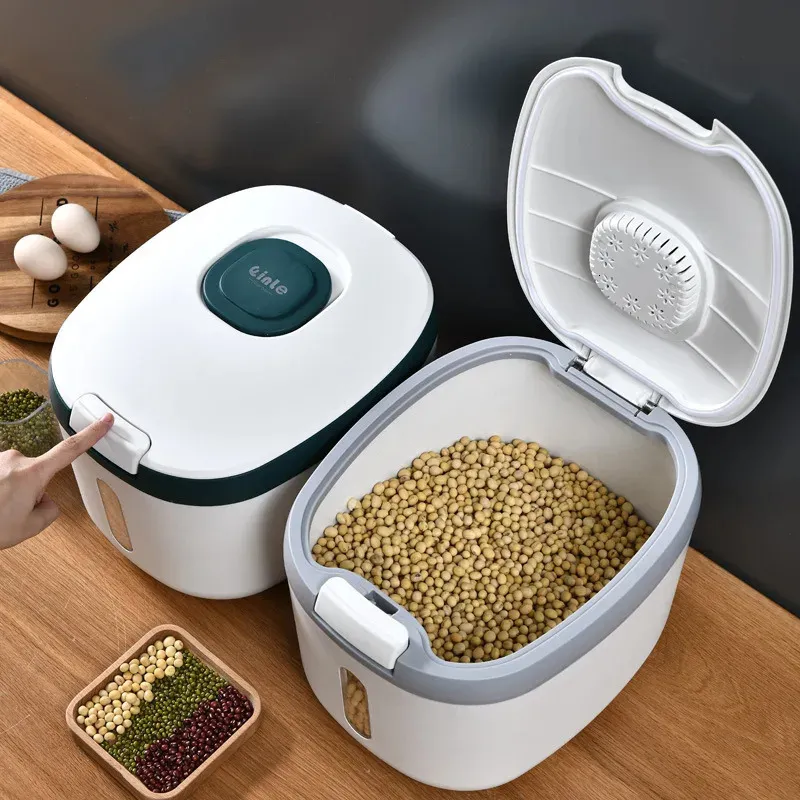 Kitchen Container 5KG 10KG Bucket Nano Insect Proof Moisture Proof Rice ...