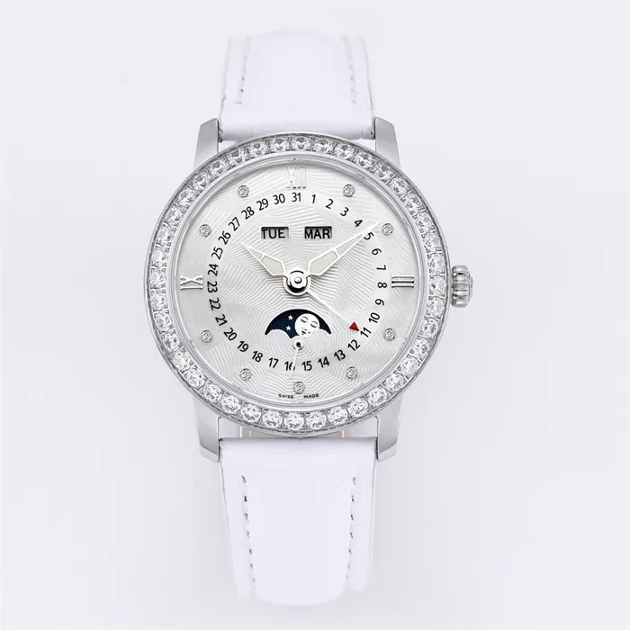 Montre de Luxe Diamond Luksusowy zegarek ReLojes 35 mm 6763 Automatyczny ruch mechaniczny Stalowe Watche Watche Watches zegarki