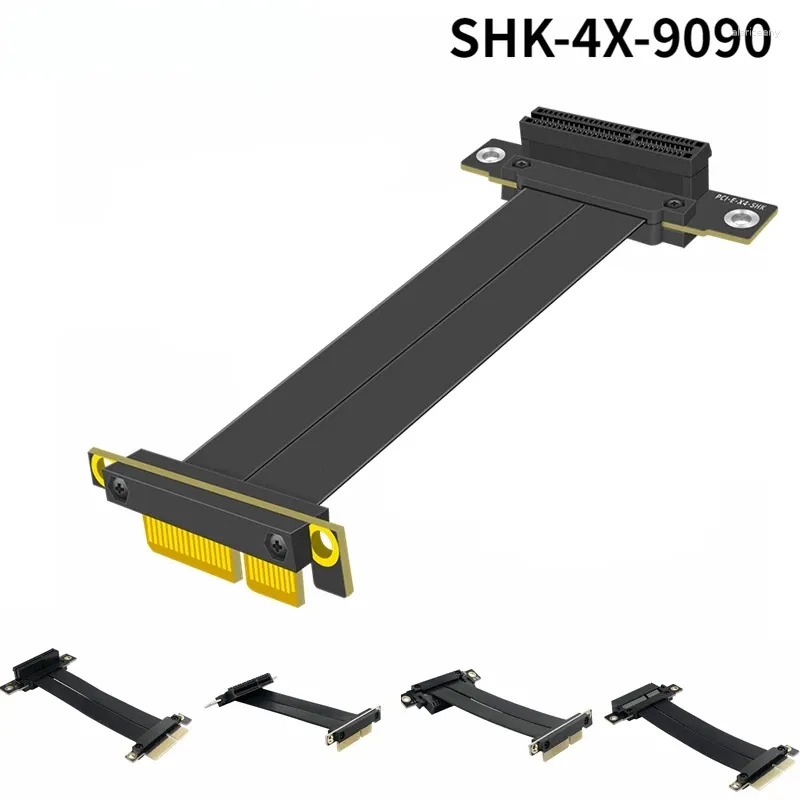 Câbles d'ordinateur PCI-E Riser PCIE 4X câble PCI Express carte X4 Extension plate carte mère Extender convertisseur adaptateur 3.0