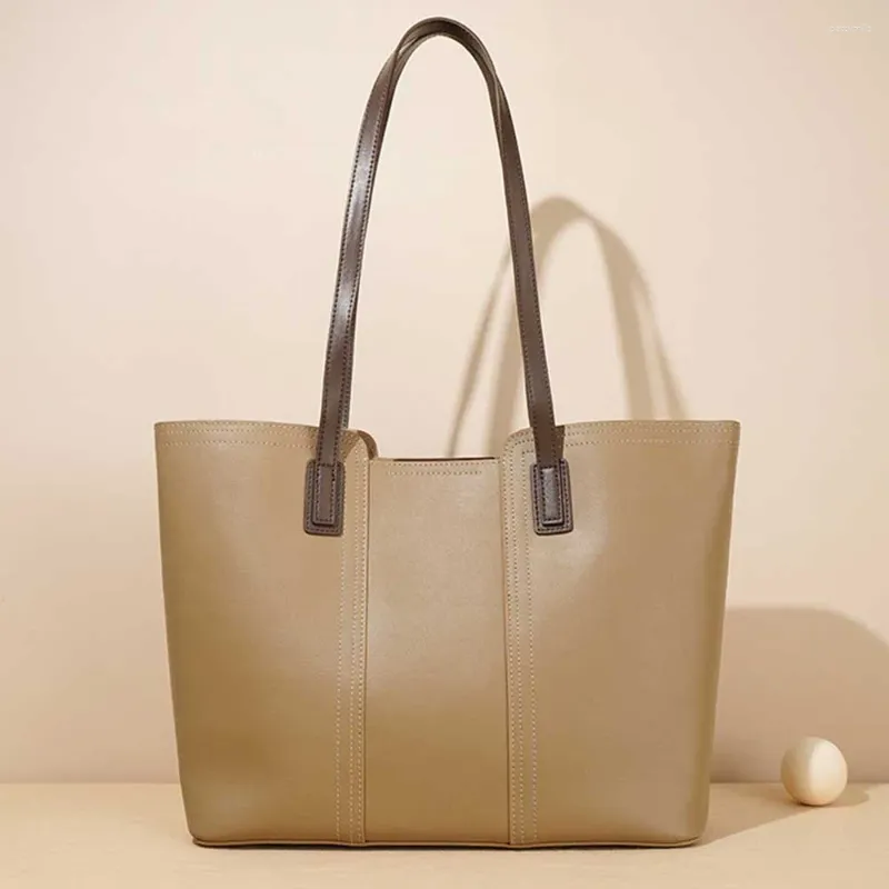 Kvällspåsar Motingsome minimalism Style Casual Tote Cow Leather Woman Euroe-American Large Capacity Shopper Lady Hand Bag