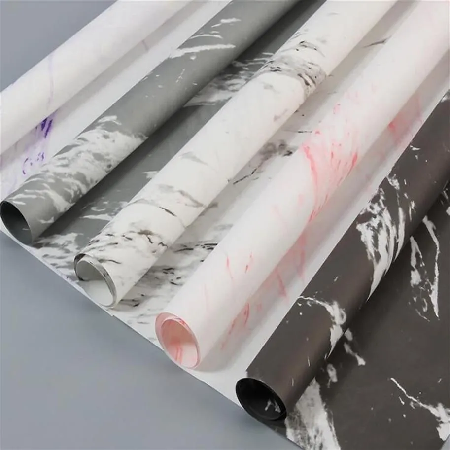 Marble Packaging Paper Marble Painting Gift Wrapping Paper Flower Packaging Paper Package Material DIY crafts supplies251a