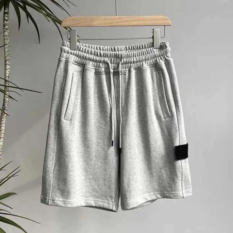 Pantaloncini da uomo 2023 Pantaloni corti da uomo estivi Moda da corsa Sciolti Processo di lavaggio ad asciugatura rapida di tessuto puro Trendy Casual Hip-hop Stones Island Shortsywv5