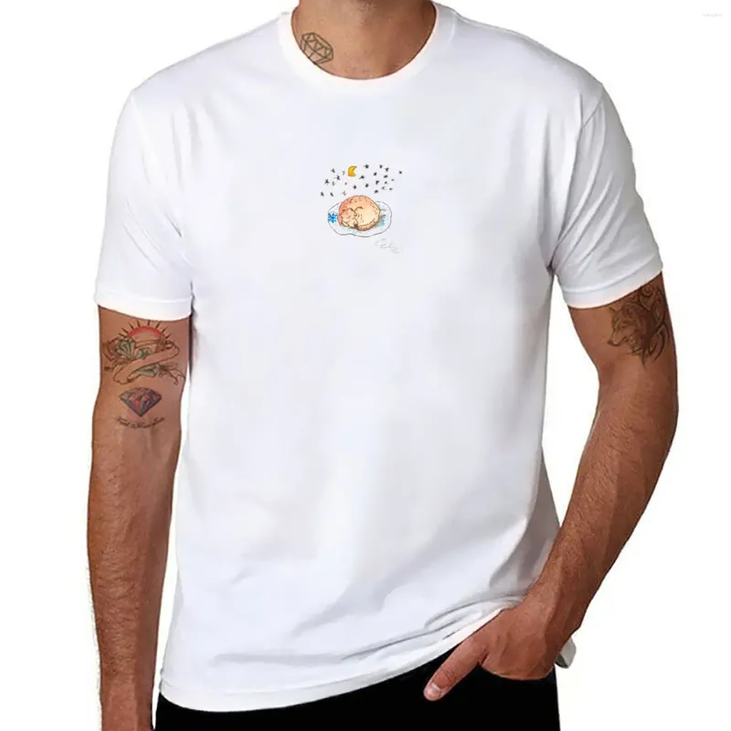Polos męski Sleepy Sunny T-Shirt Man Ubranie urocze, niestandardowe koszulki Męskie koszulki graficzne zabawne