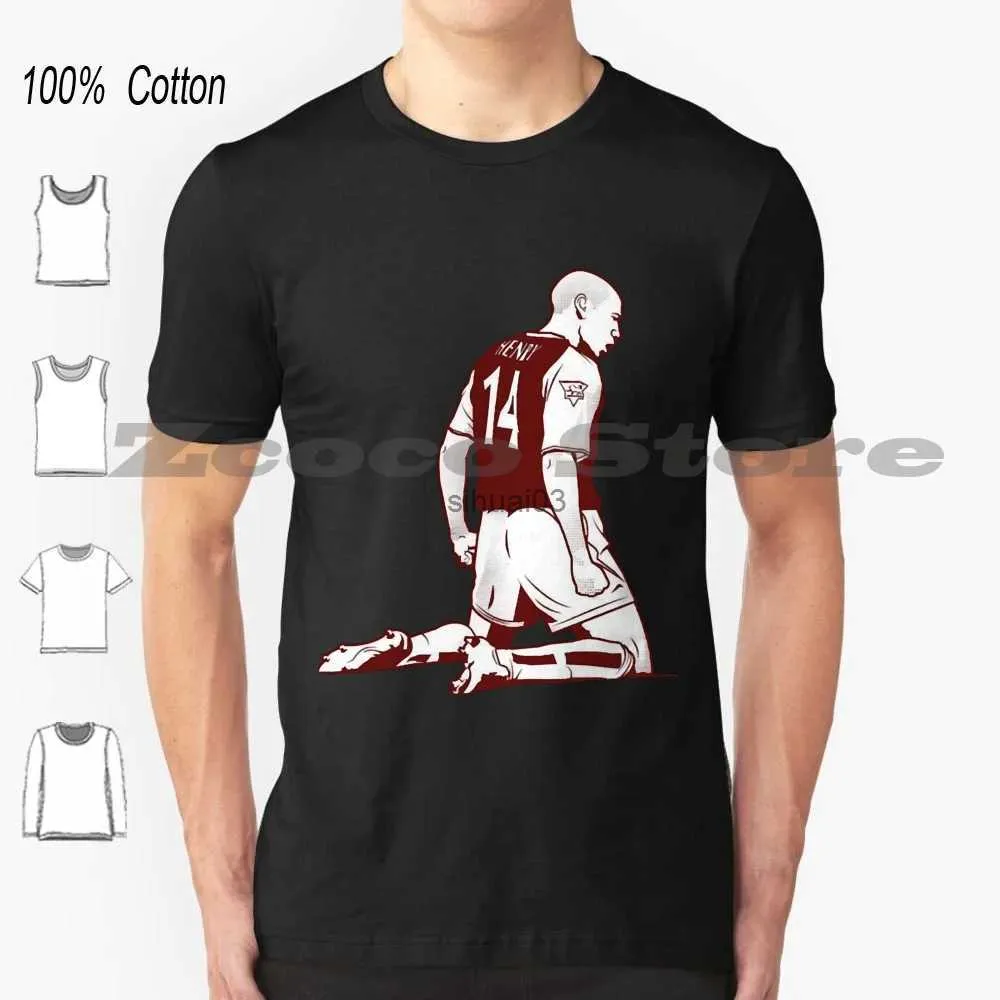 Herr t-shirts thierry Henry t shirt 100% bomull bekväm högkvalitativ coyg fotboll Henry London fotboll sport gunners thierry Henry Henry