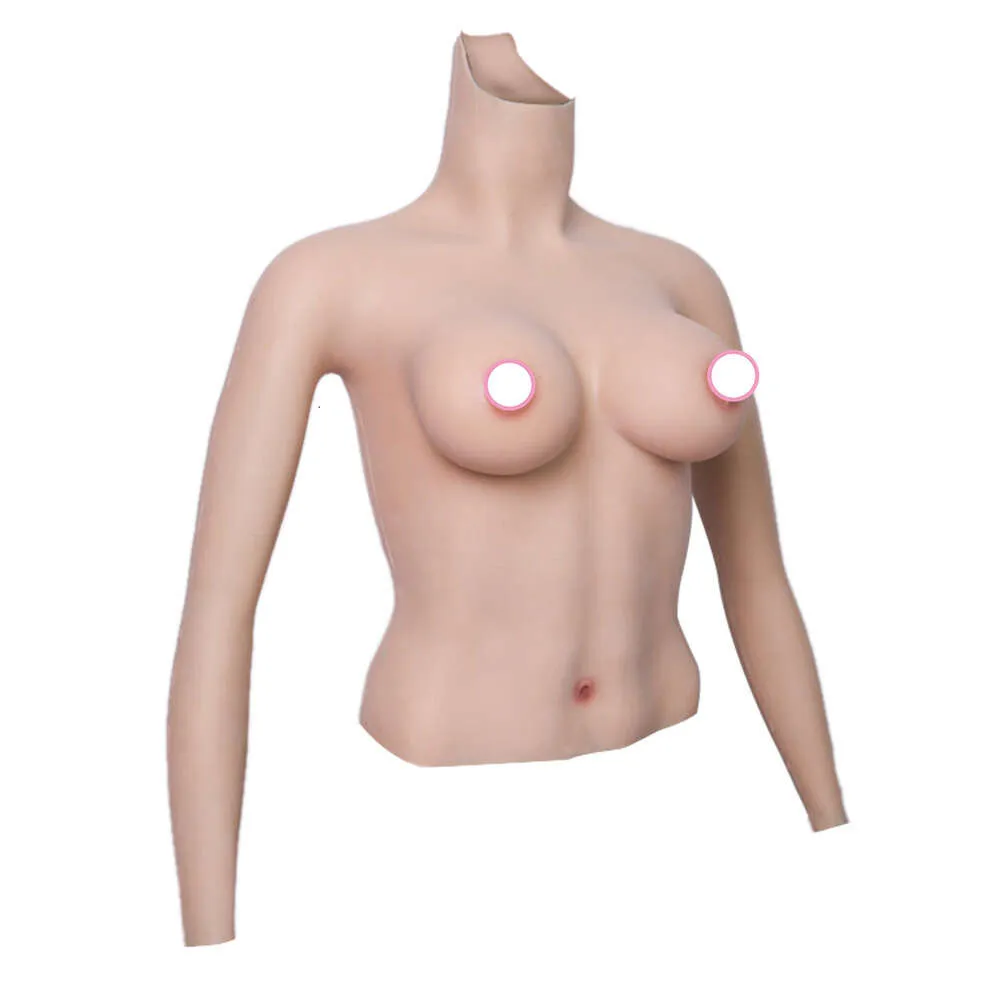 Costume Accessories Costume Accessories 4th Generation Silicone Breastplate Crossdresser Halfbody with Arms D Cup Artificial Fake Boobs Shemale