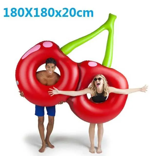 180cm--Inflatable-Cherry-Pool-Float-Red-Beach-Lounger-Air-Mattress-Adult-Swimming-Ring-Water-Summer.jpg_640x640