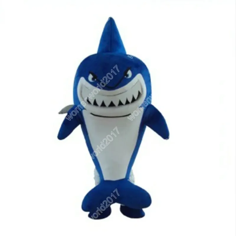 Smile Blue Whale Blue Shark Mascot Adult Size Simulation Cartoon ...