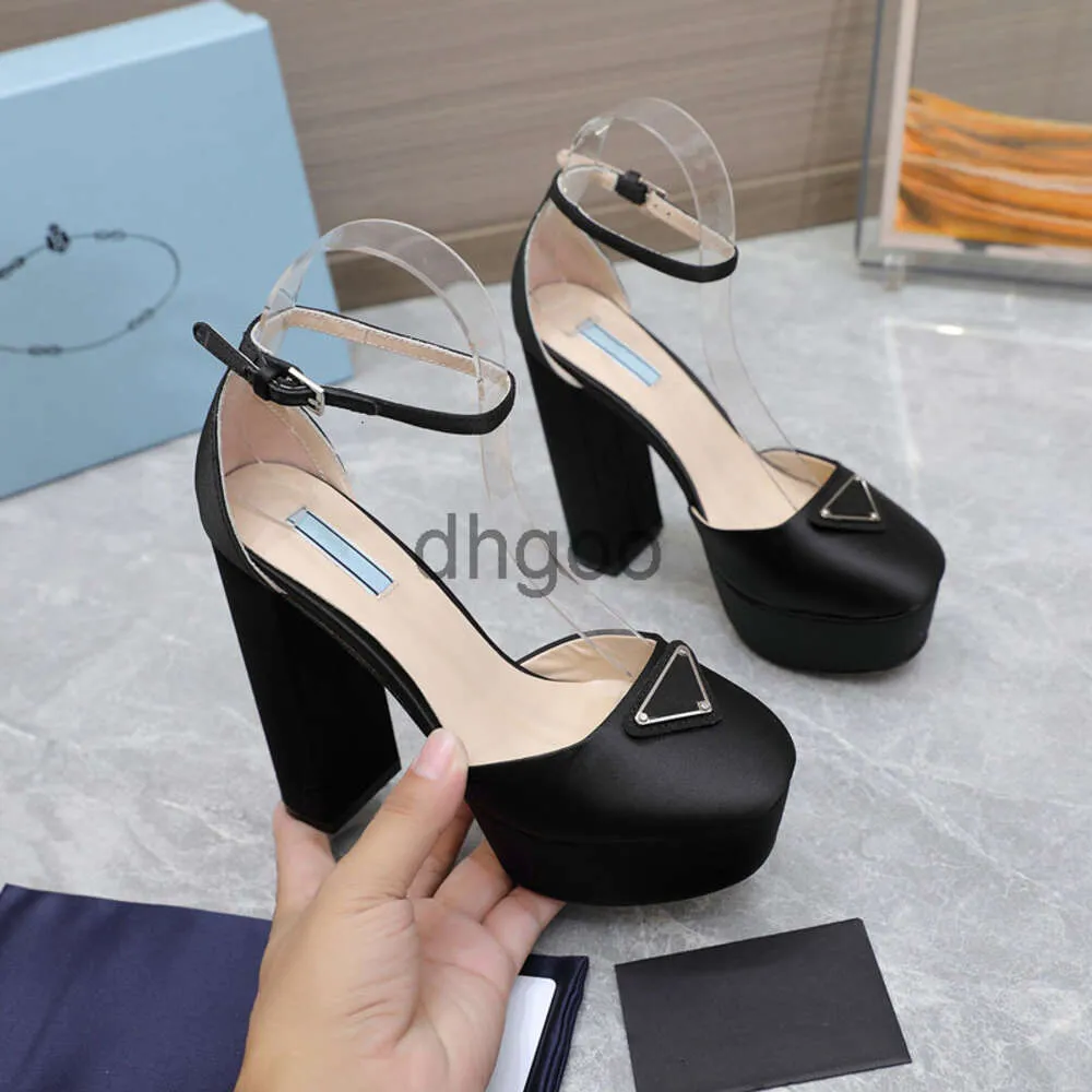 Luxury Designer Fashion Baotou Sexy High Heel Sandals Summer New Silk Platform Black Design Open Toe Women's Wedding Shoes