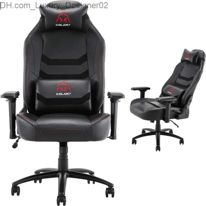 Другая мебель Большое и высокое игровое кресло 400 фунтов в гоночном стиле Компьютерный геймер Эргономичный кожаный офисный ПК с высокой спинкой Q240129