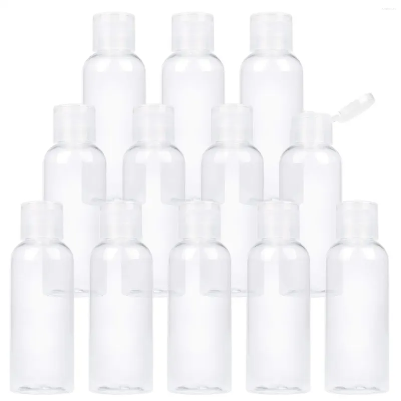 収納ボトル5pcs 50ml 60ml 100mlプラスチック空のフリップキャップスモールリフィルサンプルコンテナシャンプーローション液体ソープクリーム