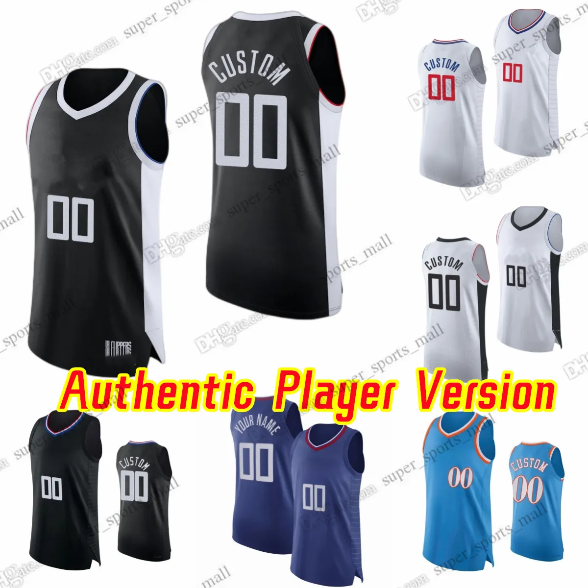 Basketball Jerseys Custom 2024 Player Version Kawhi Leonard James Paul Harden George Norman Powell Tucker Zubac Hyland