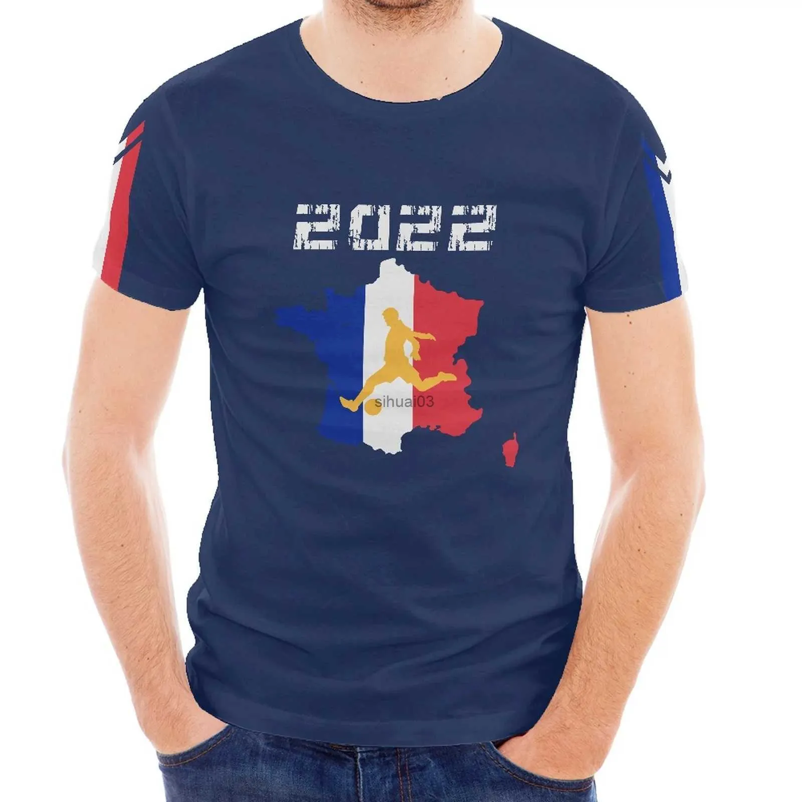 T-shirts pour hommes Nouvel été Col rond à manches courtes Slim T-shirt Football Design imprimé Tribu traditionnelle polynésienne hawaïenne Faux Luxe