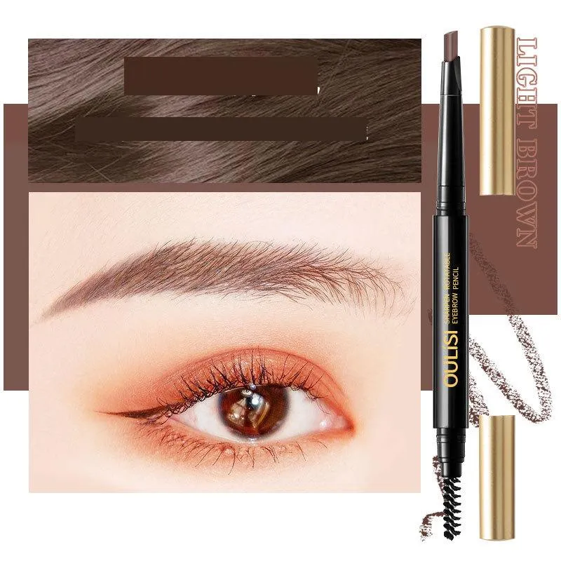 Eyebrow Enhancers With Replacement Tip Olis Gold Tube Double Head Pencil Rotation Is Not Easy To Decolorize Female Beginners Drop Deli Ot0Cj