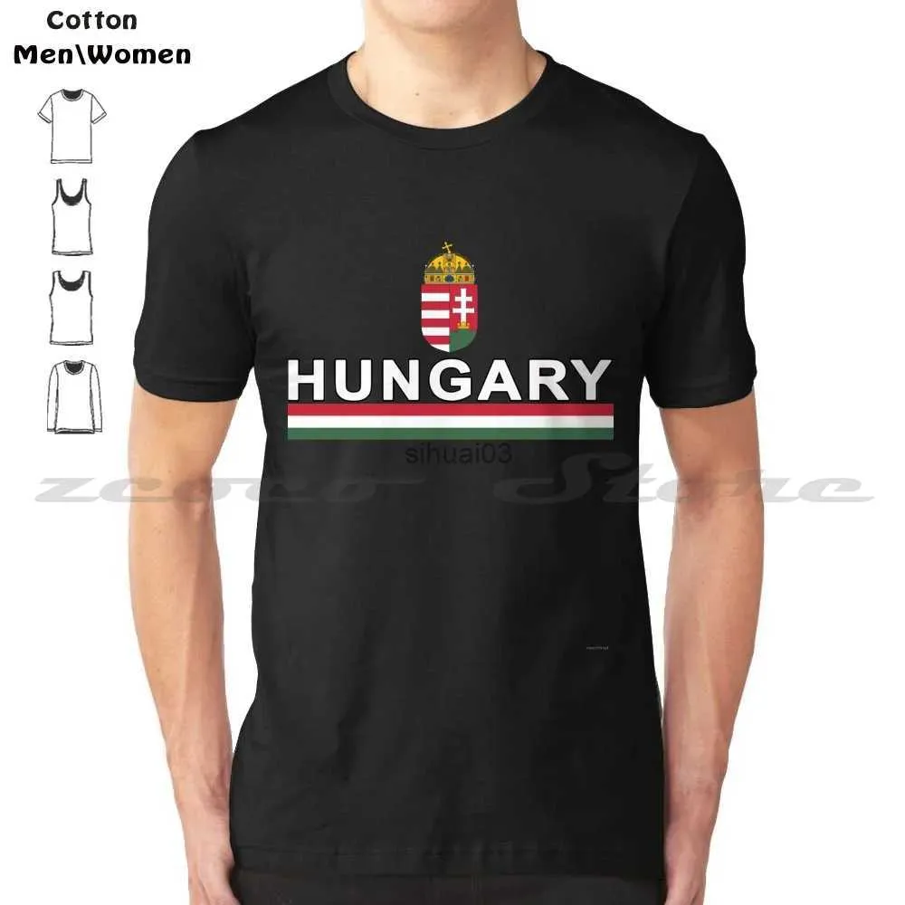 T-shirts pour hommes Hongrie Soccer Design-National Magyarorszag T-shirt 100% coton confortable de haute qualité Football hongrois Visitez la Hongrie Rétro