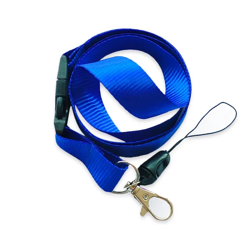 Colliers porte-clés sangles de cou uni "BLEU ROYAL" couleur lanière collier support de téléphone portable porte-badge d'identification sangles de cou 12 pièces/lot vente en gros