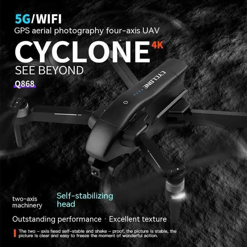 Drones Weili Q868 GPS Photographie aérienne de véhicule aérien sans pilote à quatre axes avec caméra d'inclinaison panoramique 5G Transmission d'image Télécommande YQ240129