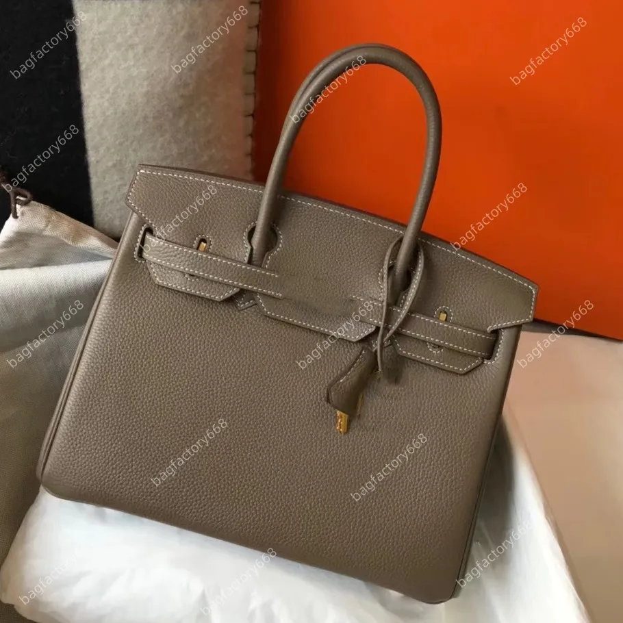 designer tote bag Fashion bags for women 35cm togo Genuine Leather Lychee pattern Gold and silver buckle with box the tote bag Thread Fashion Flap Pocket large bag