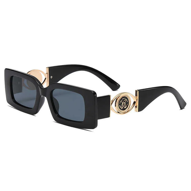 Luxus-Designer-Sonnenbrille Mann Frauen Rechteck Sonnenbrille Unisex Designer Goggle Strand Sonnenbrille Retro-Rahmen Luxus-Design mit Box ID8C