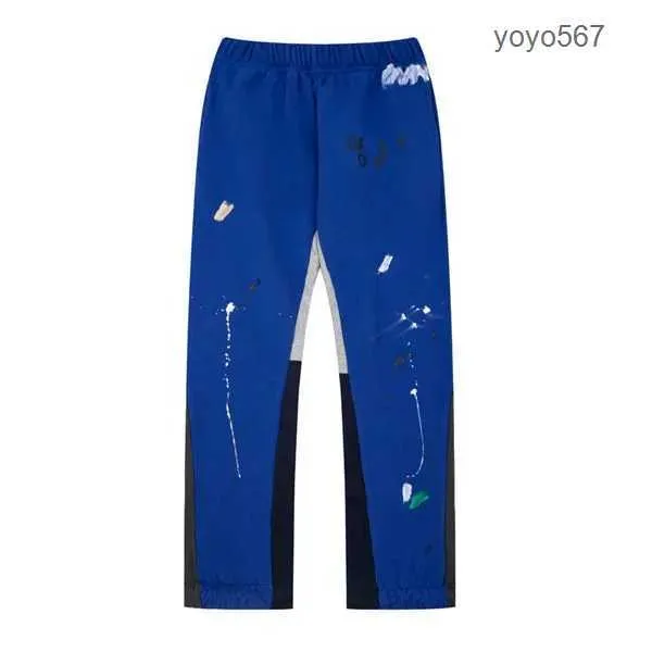 Calças masculinas Graffiti Galleryse Depts Womens Sweatpants Galleryes Dept Speckled Carta Imprimir Mans Casal Solto Versátil Casual Reto 8 Yfe8