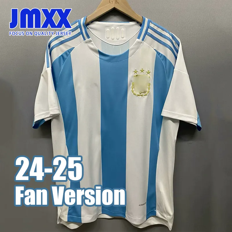 S-4XL JMXX 24-25 Jerseys argentins à la maison à l'extérieur gk gardien de but masque massive football uniformes tshipt tshirt 2024 2025 Version de fan